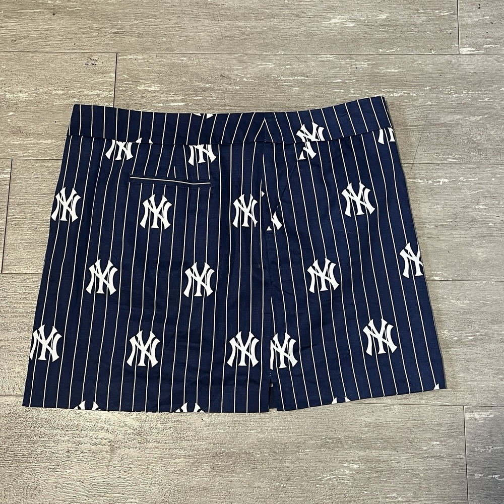 Loudmouth Golf Skirt Women 14 Blue NY Yankees Mini Skirt Activewear